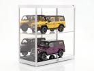 Doppelvitrine mit LED-Beleuchtung für Modellautos im Maßstab 1:18 weiß Triple9