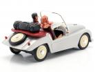 Kleinschnittger F-125 year 1950-1957 silver with 2 Figures 1:18 Schuco