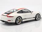 Porsche 911 (991) R año de construcción 2016 blanco con rojo rayas 1:12 Minichamps
