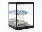 Showcase with LED lighting, mirror and turntable for scale 1:18 black Triple9