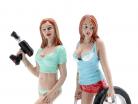 Tire Brigade Figure Set #5 Michele & Meg 1:18 MotorHeadMiniatures