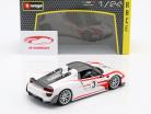 Porsche 918 Spyder Weissach #3 white 1:24 Bburago