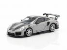 Porsche 911 GT2 RS Bouwjaar 2018 grijs / koolstof 1:87 Minichamps