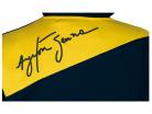 Ayrton Senna Sweat à capuche Racing II bleu foncé / Jaune / vert