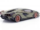 Lamborghini Sian FKP 37 Byggeår 2020 måtte oliven grøn 1:18 Bburago