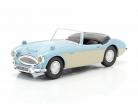 Austin Healey Convertible Open Top lumière bleu métallique / crème blanc 1:43 Cararama