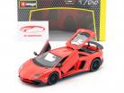 Lamborghini Aventador LP 750-4 SV rood 1:24 Bburago