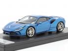Ferrari F8 Tributo Genève Autosalon 2019 blauw metalen 1:43 LookSmart