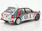 Lancia Delta HF Integrale #4 gagnant Rallye Monte Carlo 1992 Auriol, Occelli 1:18 Kyosho
