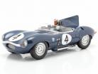 Conjunto: Jaguar D-Type #4 Vencedora 24h LeMans 1956 Com Figura do motorista 1:18 CMR