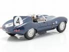 Conjunto: Jaguar D-Type #4 Vencedora 24h LeMans 1956 Com Figura do motorista 1:18 CMR