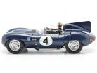 Conjunto: Jaguar D-Type #4 Vencedora 24h LeMans 1956 Com Figura do motorista 1:18 CMR