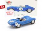 Set: Jaguar D-Type #17 3rd 24h LeMans 1957 with driver figure 1:18 CMR