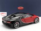 Bugatti Chiron Byggeår 2017 rød / sort 1:12 AUTOart