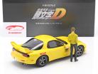 Mazda RX-7 FD3S Movie New Initial D with figure yellow 1:18 Kyosho