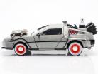 DeLorean Time Machine Back to the Future III (1990) argento 1:24 Jada Toys