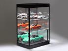 Einzelvitrine mit LED-Beleuchtung und Spiegel für Maßstab 1:18, 1:24, 1:43 schwarz Triple9