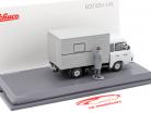 Barkas B 1000 Doos lichaam Stasi transporter Met figuur Grijs 1:43 Schuco