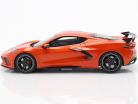 Chevrolet Corvette C8 Stingray 用 High Wing 建设年份 2020 橙子 1:18 TrueScale