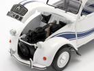 Citroen 2CV France 3 Bouwjaar 1983 Wit / blauw 1:12 Z-Models