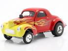 Willys Gasser year 1941 red with flames 1:18 GMP
