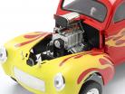 Willys Gasser year 1941 red with flames 1:18 GMP