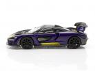 McLaren Senna LHD Ano de construção 2018 roxa / amarelo 1:64 TrueScale