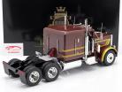 Peterbilt 359 Bull Nose Lastbil 1967 Brun metallisk 1:18 Road Kings