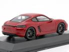 Porsche 718 Cayman GTS 4.0 karmijn rood / zwart 1:43 Minichamps