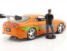 Brian's Toyota Supra 1995 Filme Fast & Furious (2001) Com figura 1:18 Jada Toys