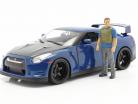 Brian's Nissan GT-R (R35) 2009 Fast & Furious 7 (2015) Com figura 1:18 Jada Toys