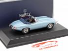 Jaguar E-Type Cabriolet year 1961 light blue metallic 1:43 Norev