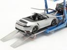 Set Scania V8 730S with Lohr Car transporter Mosolf 1:18 NZG