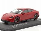 Porsche Taycan Turbo S Byggeår 2020 karmin rød 1:43 Minichamps