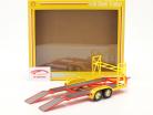 tándem Coche Remolque Shell amarillo / rojo / plata 1:18 GMP