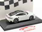 Porsche 911 (992) Turbo S 2020 blanco / plata llantas 1:43 Minichamps