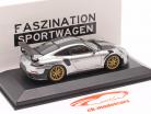 Porsche 911 (991 II) GT2 RS Weissach Package 2018 GT plata metalizado / dorado llantas 1:43 Minichamps