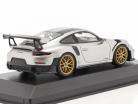 Porsche 911 (991 II) GT2 RS Weissach Package 2018 GT plata metalizado / dorado llantas 1:43 Minichamps