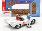Speed Racer Mach 5 Avec personnages Série d&#39;animation télévisée (1966-68) blanc 1:18 AutoWorld