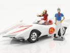 Speed Racer Mach 5 Med tegn TV-animationsserie (1966-68) hvid 1:18 AutoWorld