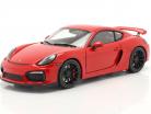 Porsche Cayman GT4 (981c) year 2015 guards red 1:18 Schuco