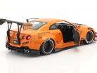 LB Works Nissan GT-R (R35) Type 2 oranje metalen 1:18 Solido