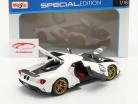 Ford GT #98 Heritage Edition 2021 hvid / rød / kulstof 1:18 Maisto
