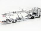 Mercedes-Benz Actros Gigaspace 4x2 SZM Edition 1 car transporter silver 1:18 NZG