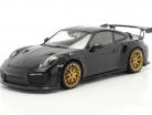 Porsche 911 (991 II) GT2 RS Weissach Package 2018 noir / d&#39;or jantes 1:18 Minichamps