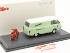 Barkas B1000 Værksted service Med Schwalbe KR51 lysegrøn / orange 1:43 Schuco