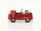 Volkswagen VW T1 Caminhonete Vespa serviço vermelho 1:90 Schuco Piccolo