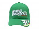 Michael Schumacher Casquette Première formule 1 GP Spa 1991 vert