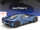 Ford GT Ano de construção 2017 líquido azul 1:12 AUTOart