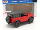 Ford Bronco Wildtrak 2-dørs Byggeår 2021 Rød / sort 1:18 Maisto